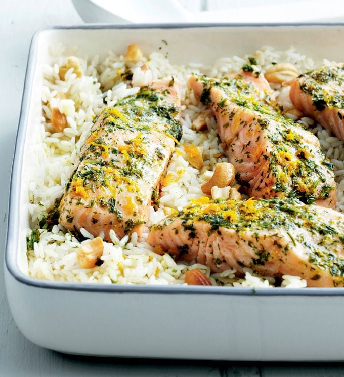 salmon arroz