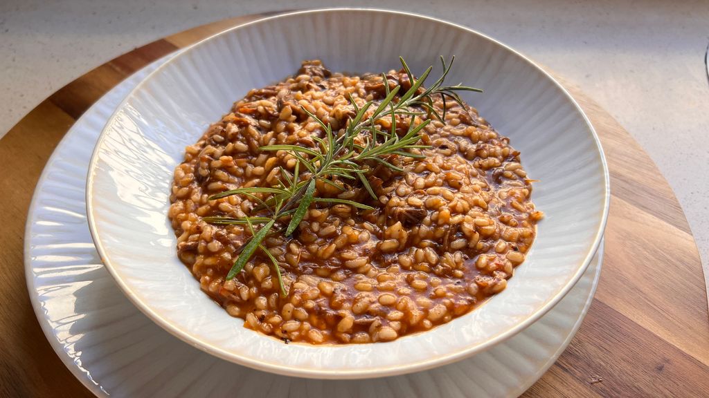 Arroz meloso con costillas de ternera