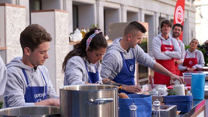 Luca, en la prueba por equipos con Ana y Jotha