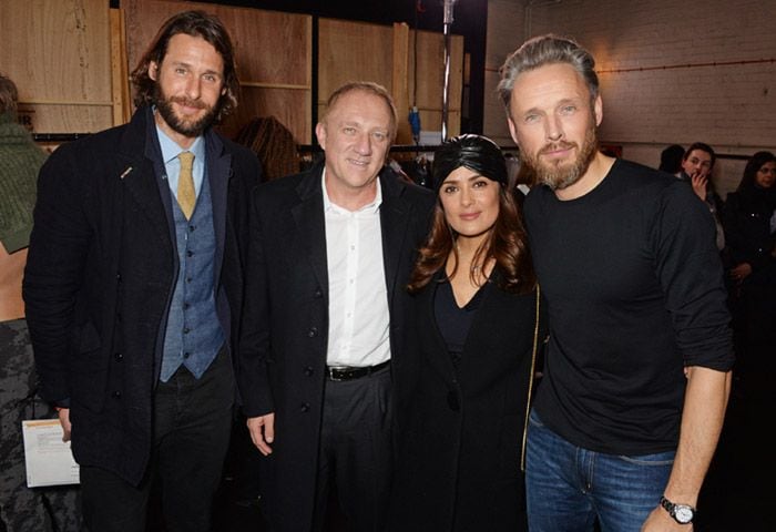 David Mayer de Rothschild junto a Francois-Henri Pinault, Salma Hayek y Alasdhair Willis