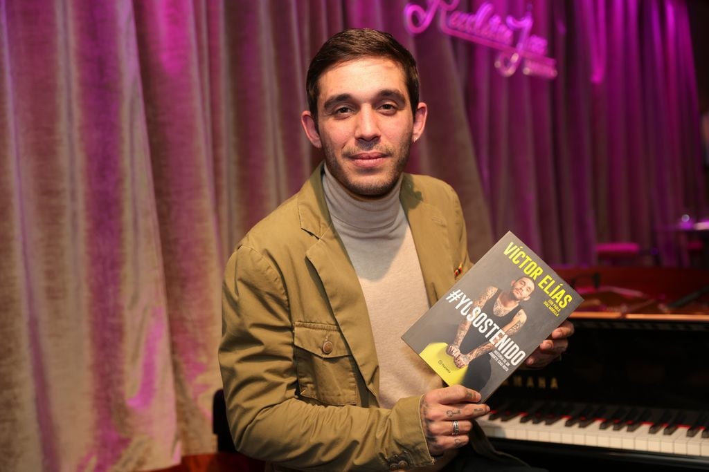 Víctor, durante la presentación de su libro en Madrid