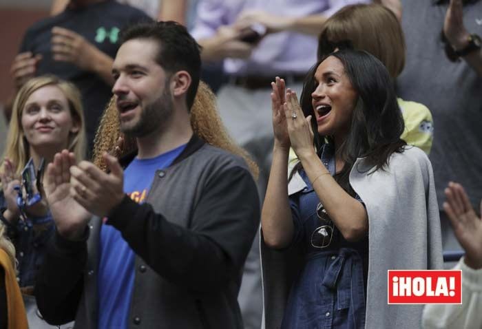 La duquesa de Sussex, pura energía en el US Open animando a su amiga Serena Williams