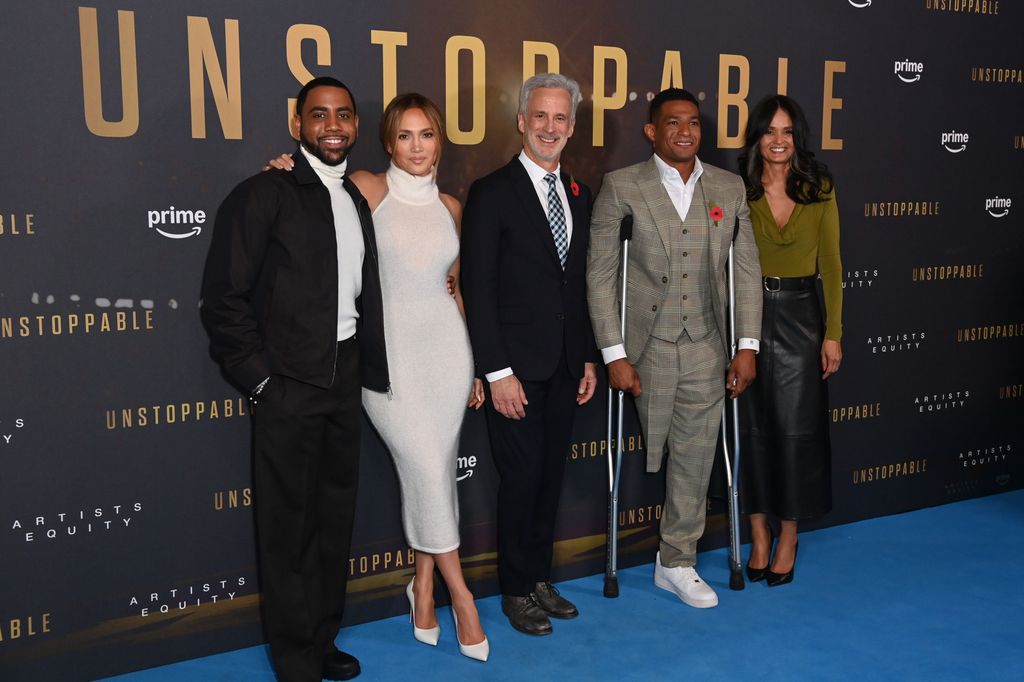 Jennifer Lopez en un evento de su película "Unstoppable" en Londres el 5 de noviembre de 2024