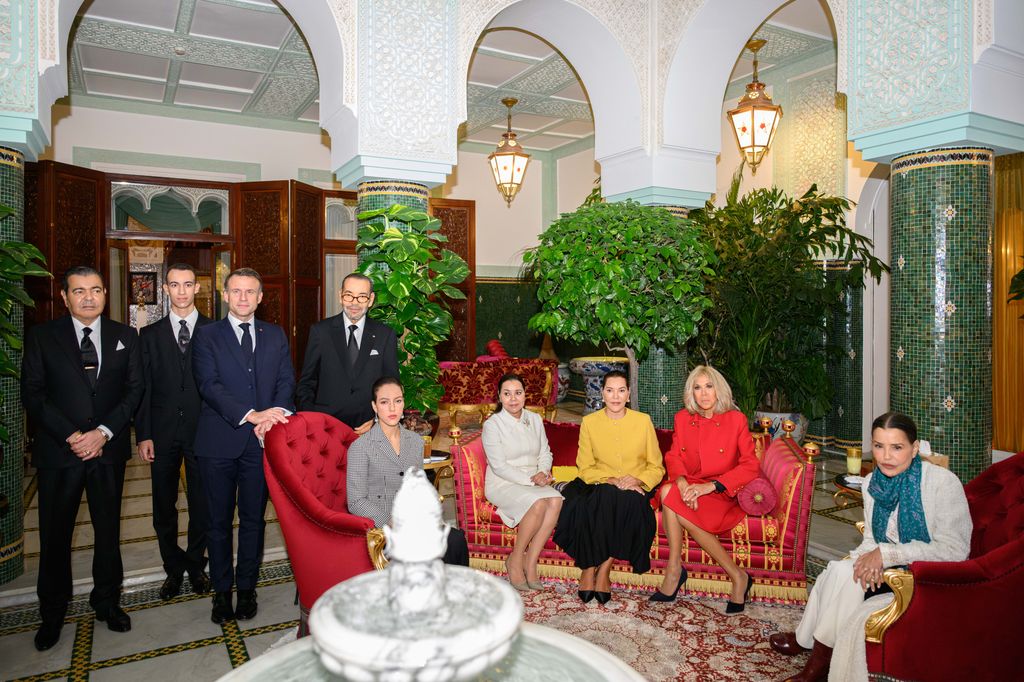 La Familia Real de Marruecos con el matrimonio Macron el 28 de octubre 2024