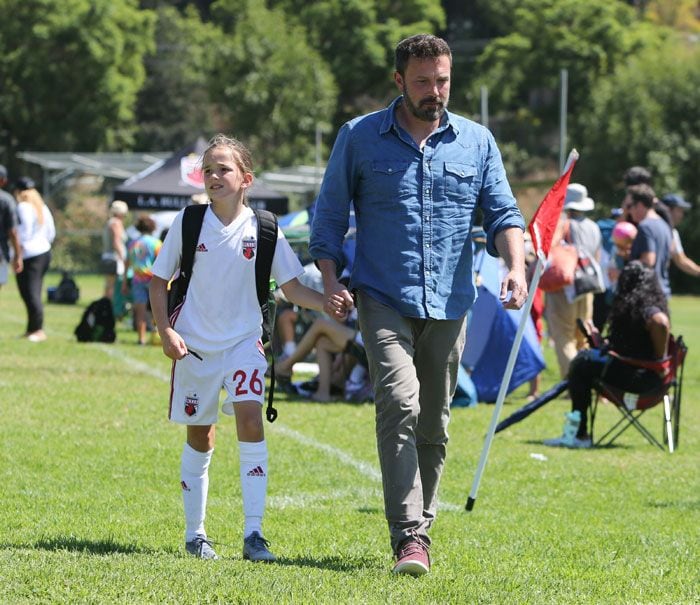 Ben Affleck junto a su hija Seraphina