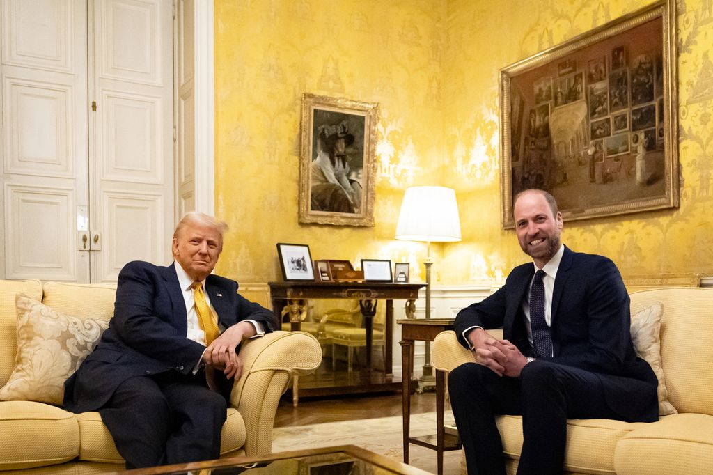 Trump contó que le preguntó a William por su padre y su esposa.