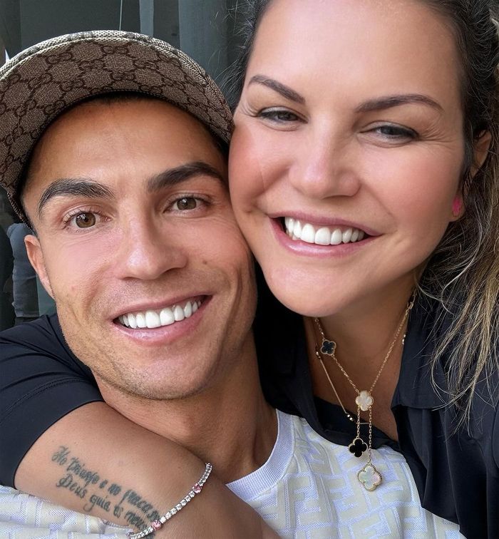 Cristiano Ronaldo con su hermana Katia Aveiro