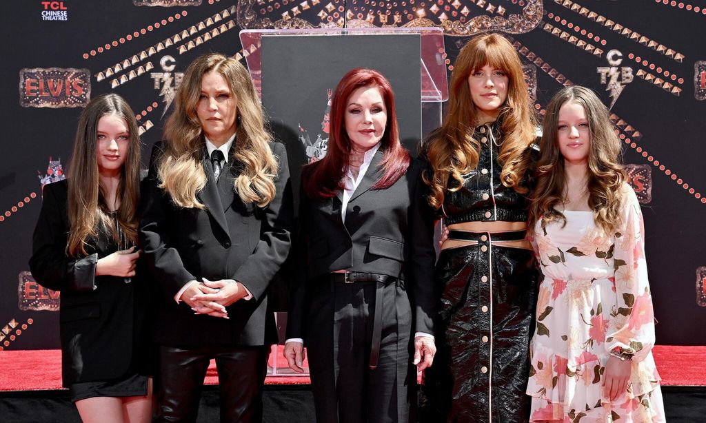 tcl chinese theatre hosts handprint ceremony honoring priscilla presley lisa marie presley and riley keough