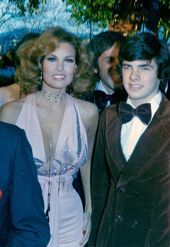 Raquel Welch con su hijo Damon