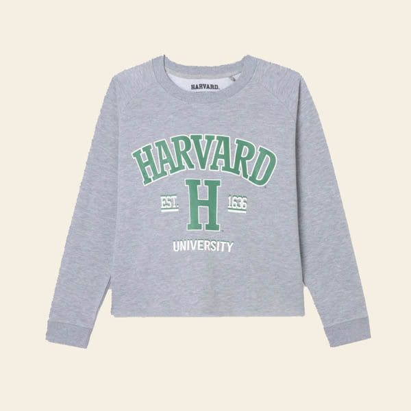 sudadera gris mujer harvard