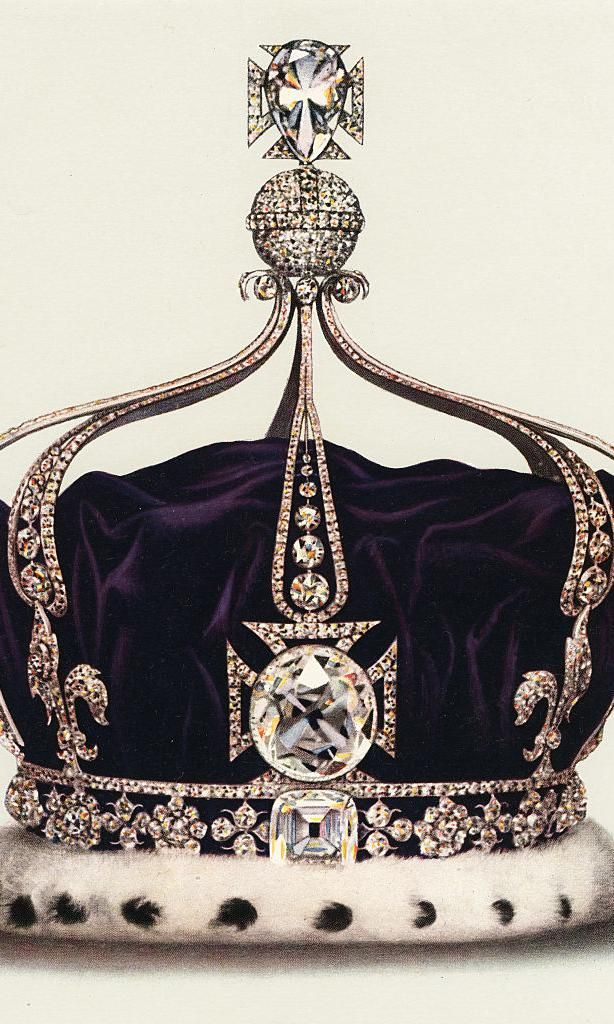 corona de la reina mary con el diamante koh i noor