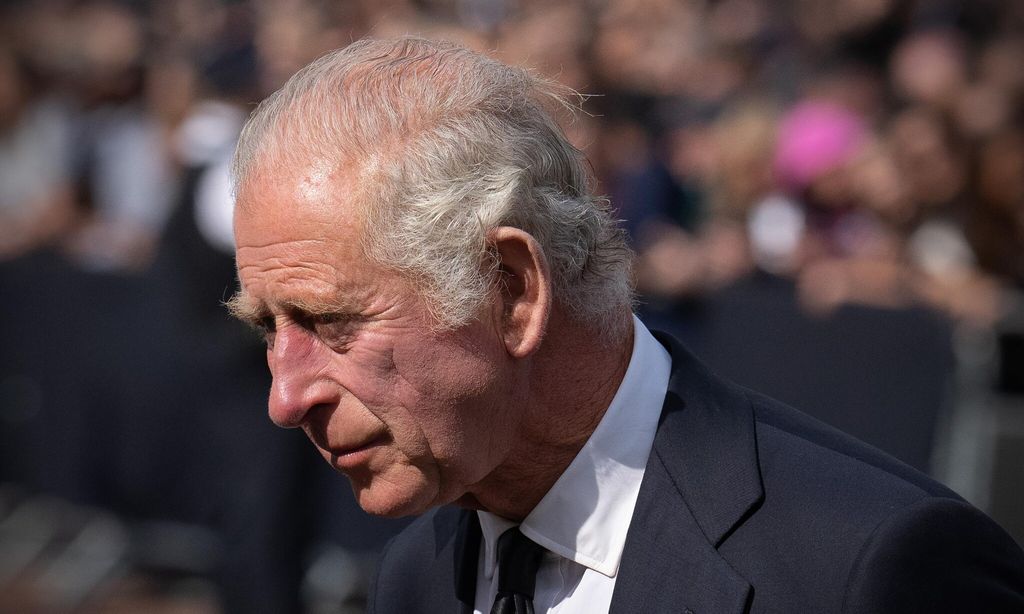 King Charles III arrives at Buckingham Palace