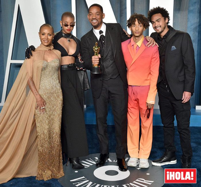 Will Smith con su familia en los Oscar 