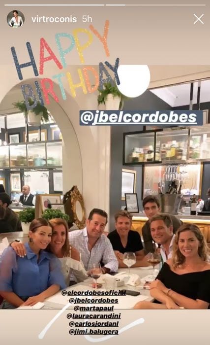 Julio Benítez celebra su cumpleaños con Manuel Díaz y Virginia Troconis