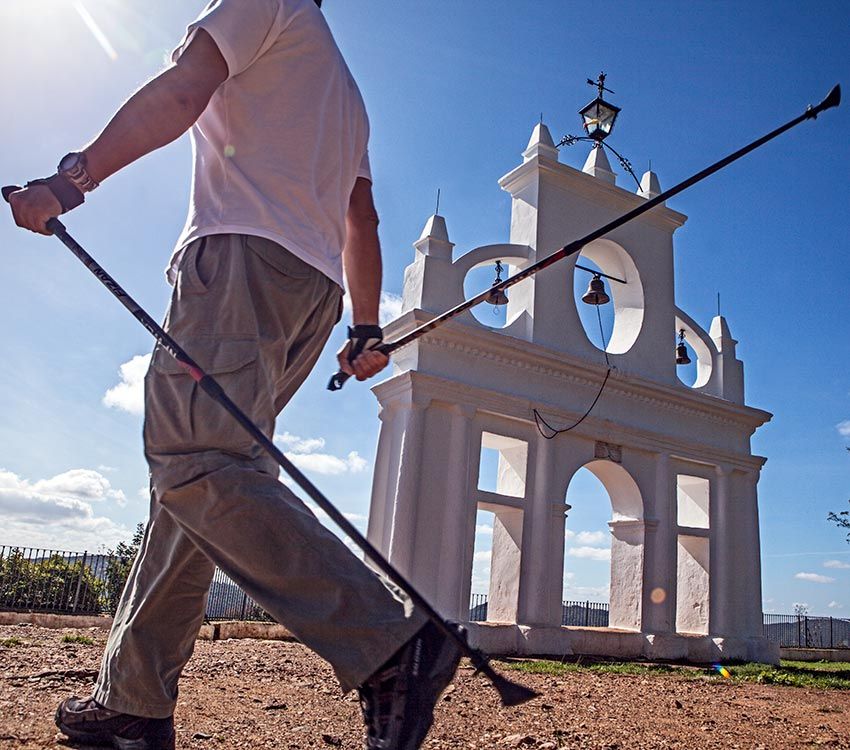 7 nordic walking en la pena de arias montano alajar