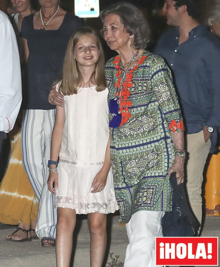 La reina Sofía con la Princesa Leonor