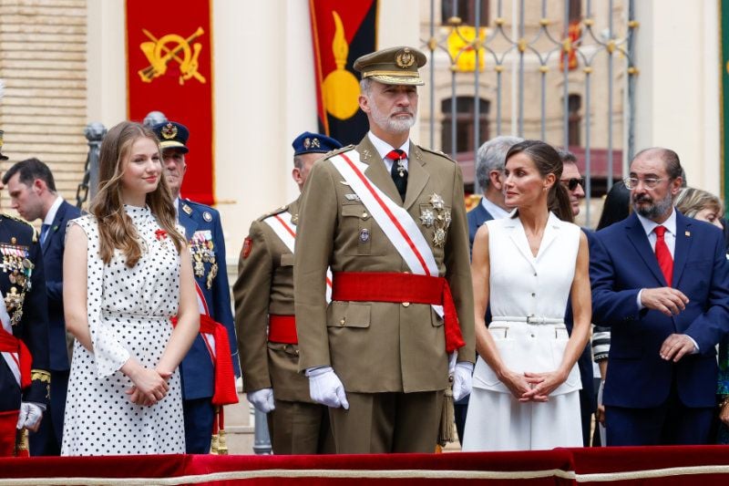 La princesa Leonor y los Reyes  en la Academia General Militar de Zaragoza