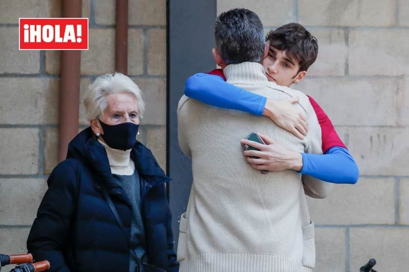 Iñaki y Pablo Urdangarin con Claire Liebaert