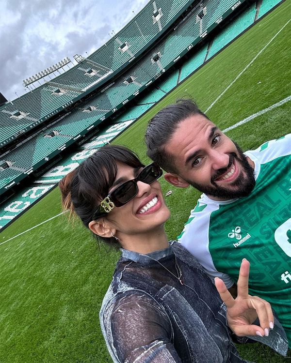 Isco y Sara Sálamo en el Villamarín