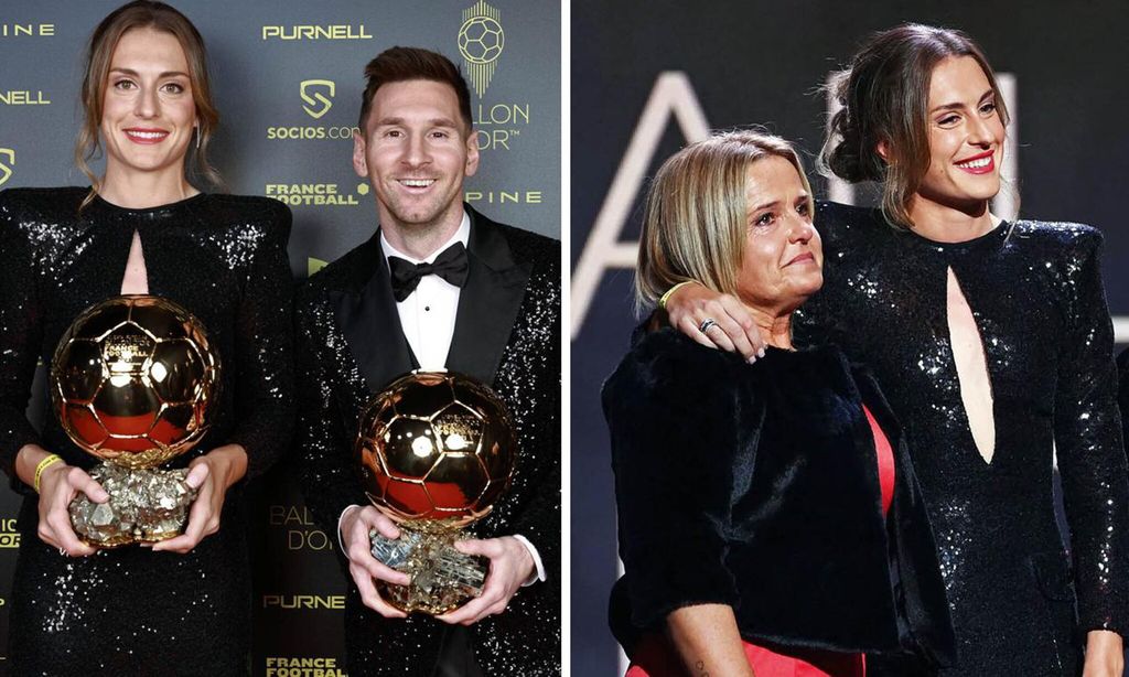 
Sobre estas líneas a la izquierda, Alexia Putellas junto a Leo Messi. A la derecha, junto a su madre, Elisabet Segura. En la imagen superior, la atractiva futbolista con su balón de oro.
