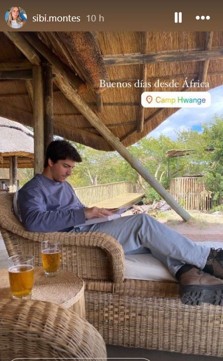 Mateo Ibañez, marido de Sibi Montes, en su luna de miel en África