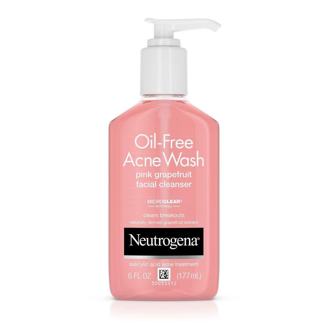 neutrogena oil free acne wash pink grapefruit facial cleanser