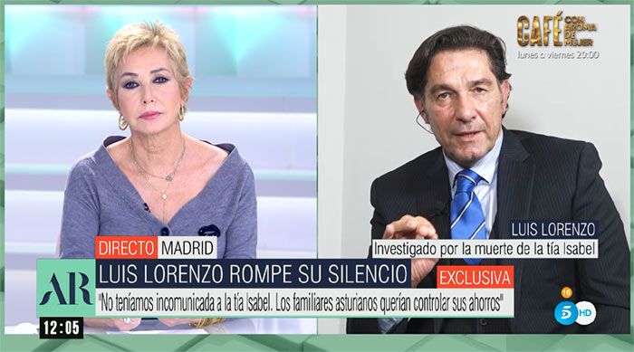 Luis Lorenzo en 'El programa de Ana Rosa'