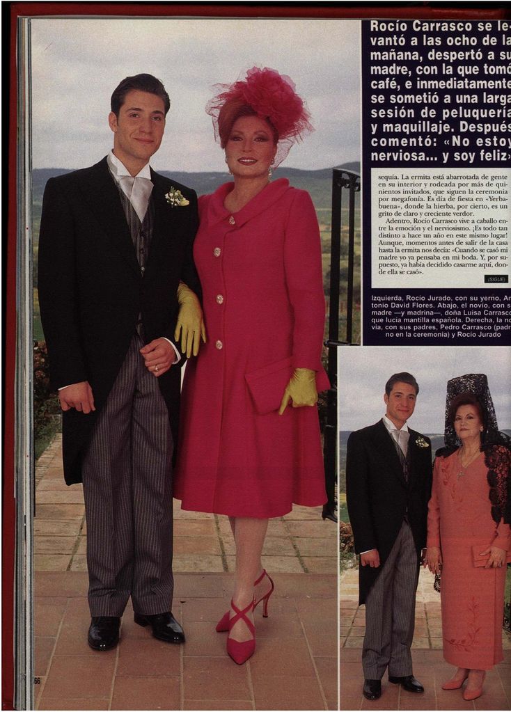 PDF. Reportaje. 31/03/1996. Finca Yerbabuena. Boda de Rocío Carrasco y Antonio David Flores. Hola 2.696 .11 abril 1996