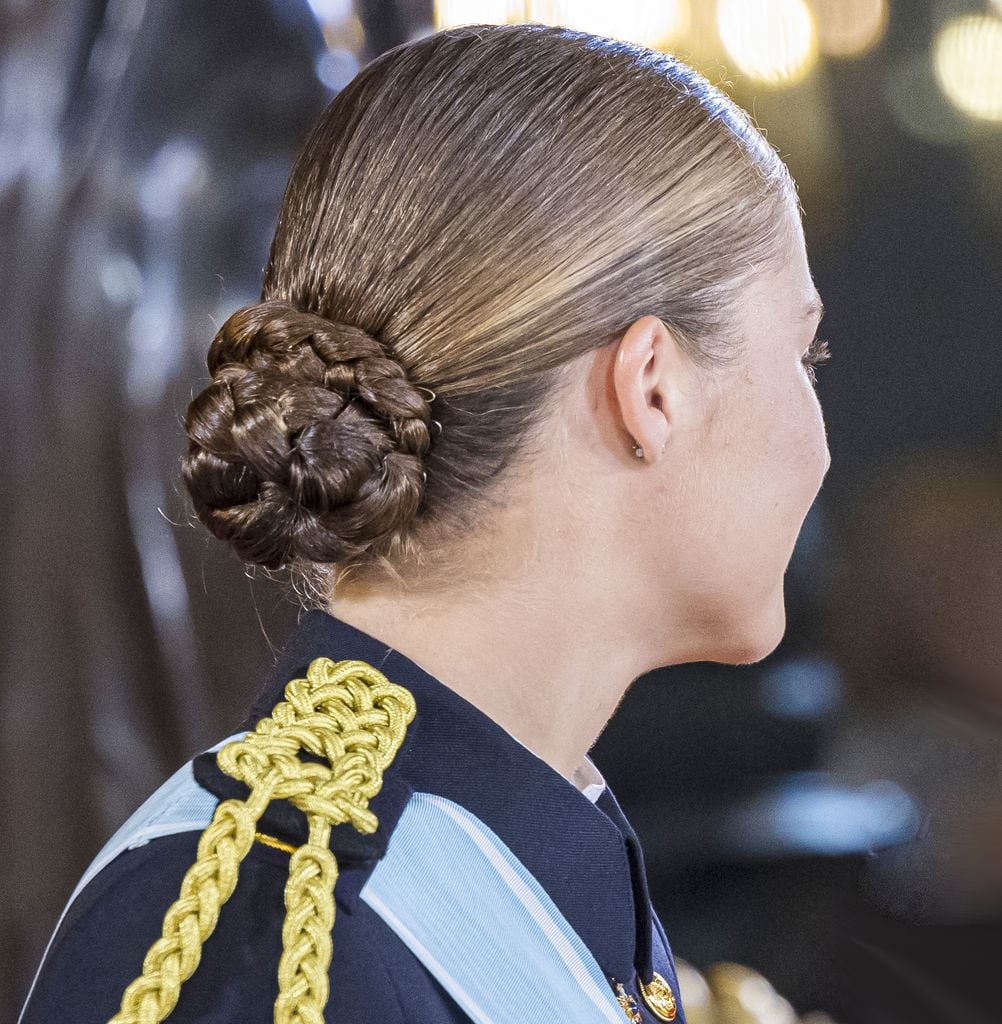 La princesa Leonor en la recepción en el Palacio Real con motivo del Día de la Hispanidad 2024