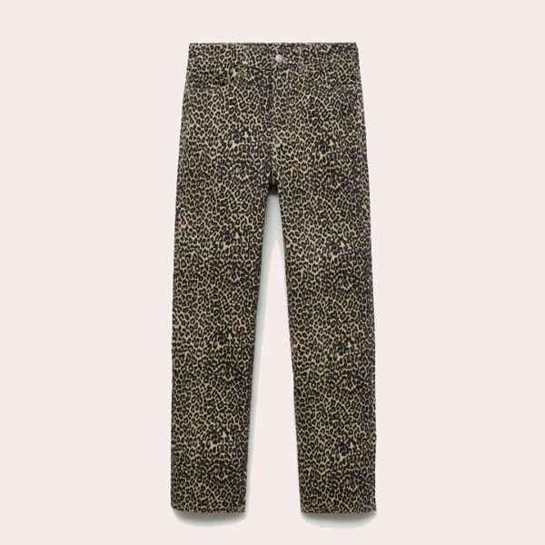 Jeans rectos leopardo