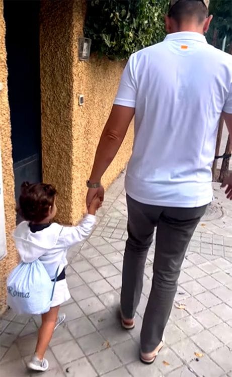 Risto Mejide lleva a su hija al colegio