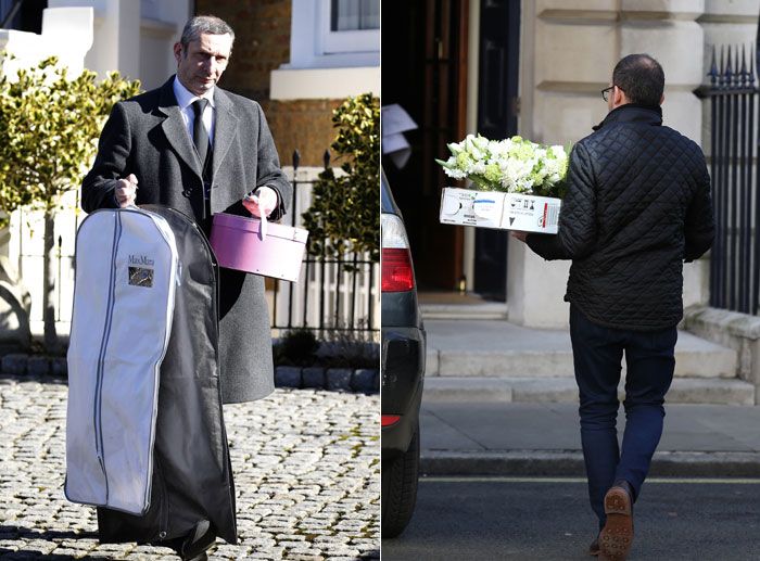 Mientras la pareja se daba el 'sí, quiero' por lo civil, en la iglesia St. Bride de Fleet Street se comenzaban a ultimar los detalles de cara a la boda religosa, como la decoración floral
