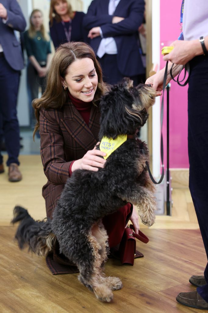 La princesa de Gales, Kate Middleton, en su visita al Royal Marsden Hospital