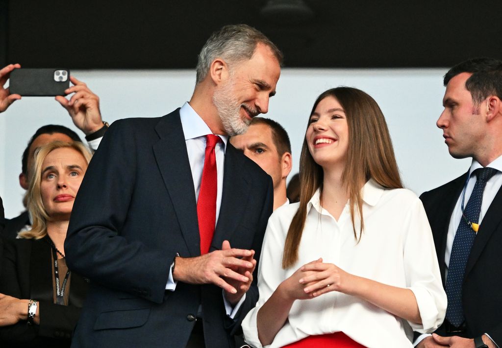 Rey Felipe y la infanta Sofía en la final de la Eurocopa de 2024