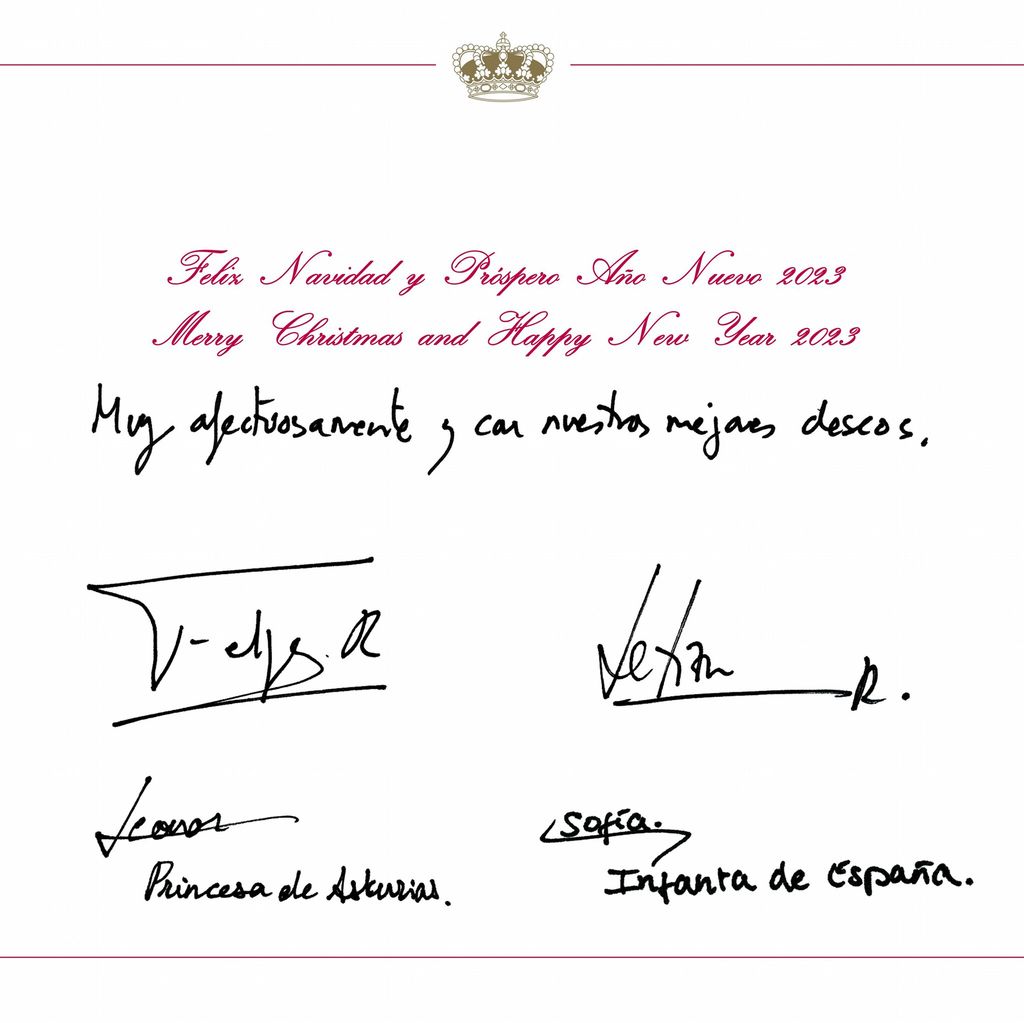 Carta Navideña Casa Real Española