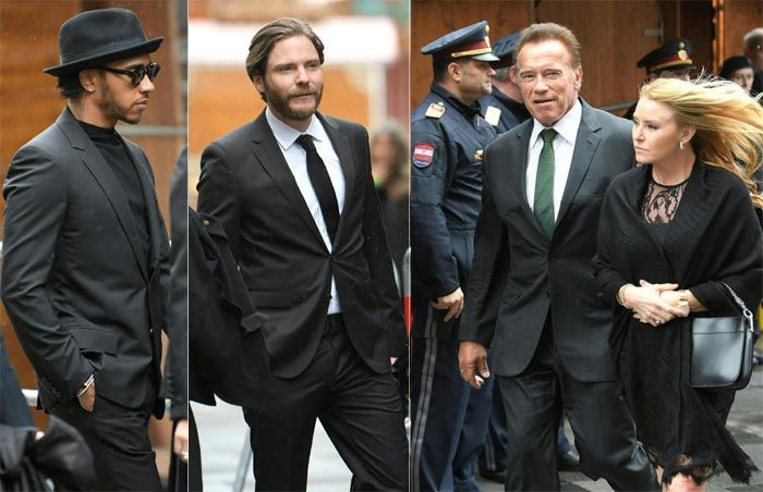 Arnold Schwarzenegger, en el funeral de Niki Lauda