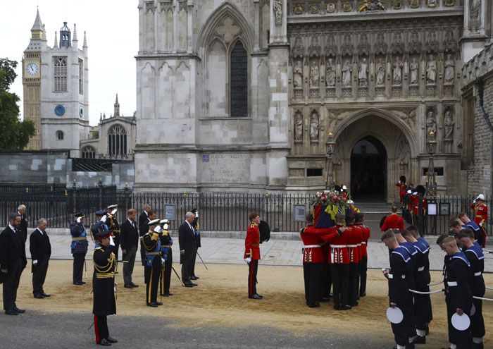 Llegada a la Abadía de Westminster