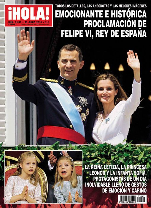 Portada de proclamación reyes Felipe y Letizia en ¡HOLA!