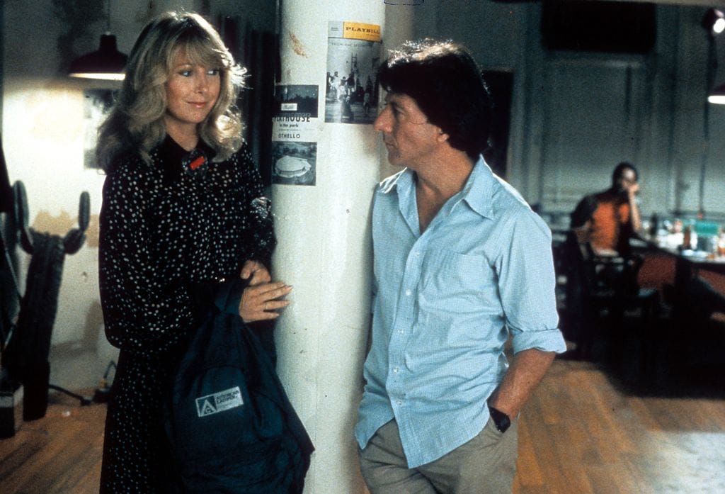 Teri Garr y Dustin Hoffman en 'Tootsie', en 1982