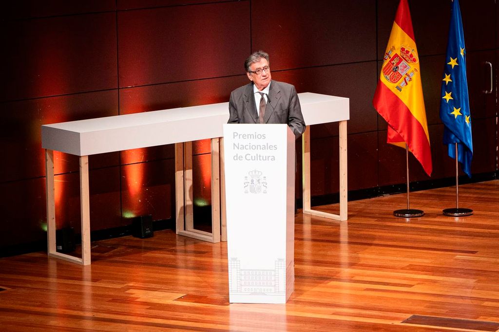 Luis Landero en la entrega de los Premios Nacionales de la Cultura, octubre 2024