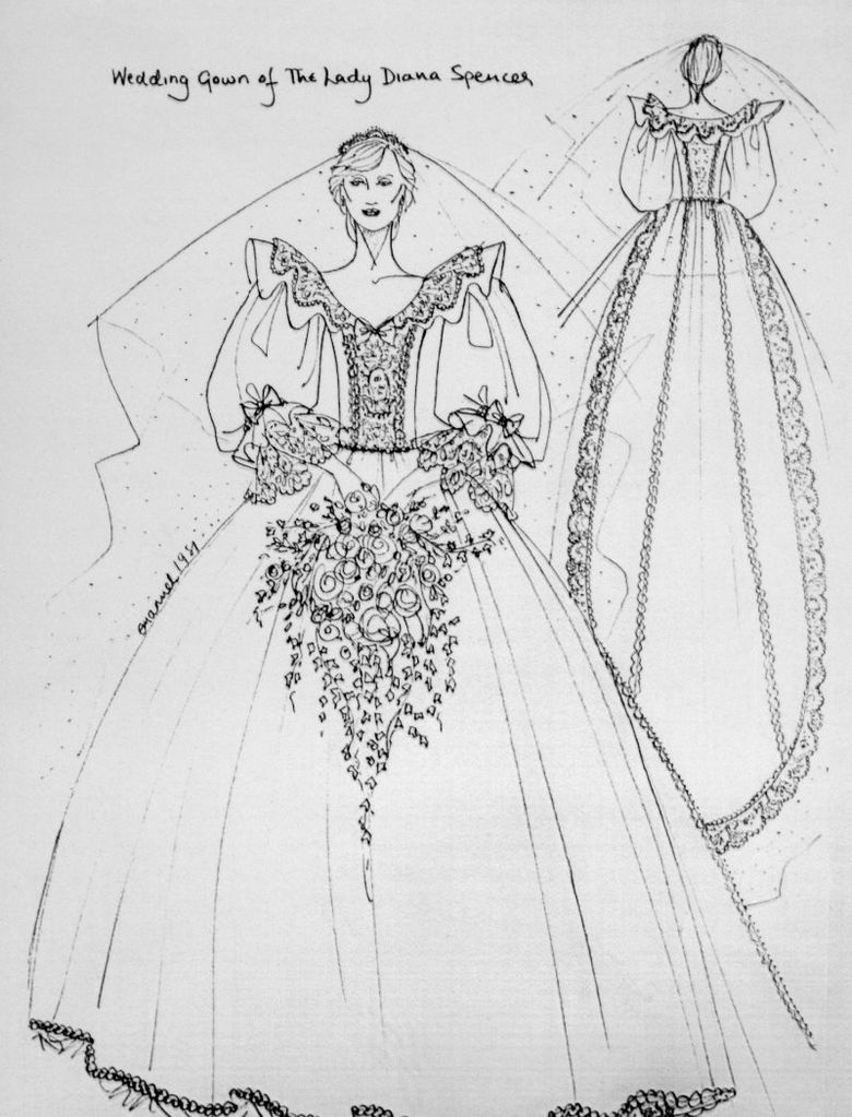 vestido de novia Diana de Gales