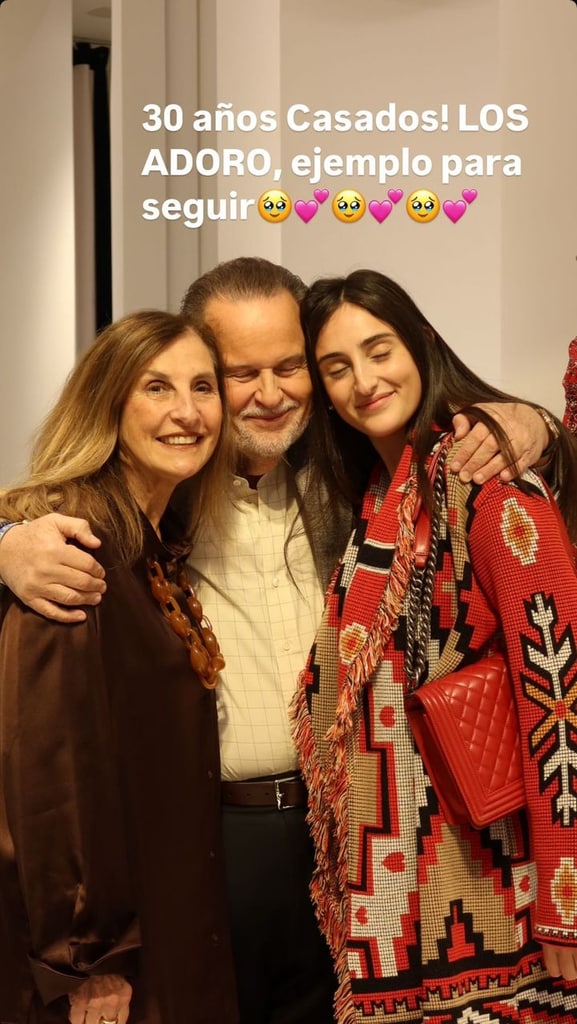 Raúl de Molina junto a su esposa, Mily, y su hija, Mia