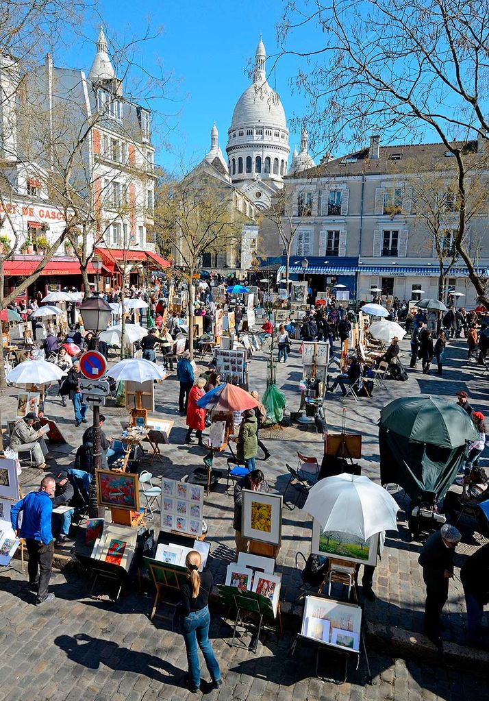 Plaza de Teatre, Montmartre, barrio París