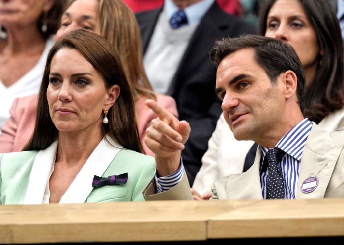 La princesa de Gales y Roger Federer en Wimbledon