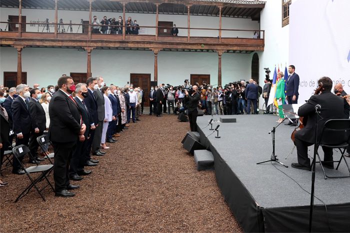 Los reyes Felipe y Letizia, en La Palma