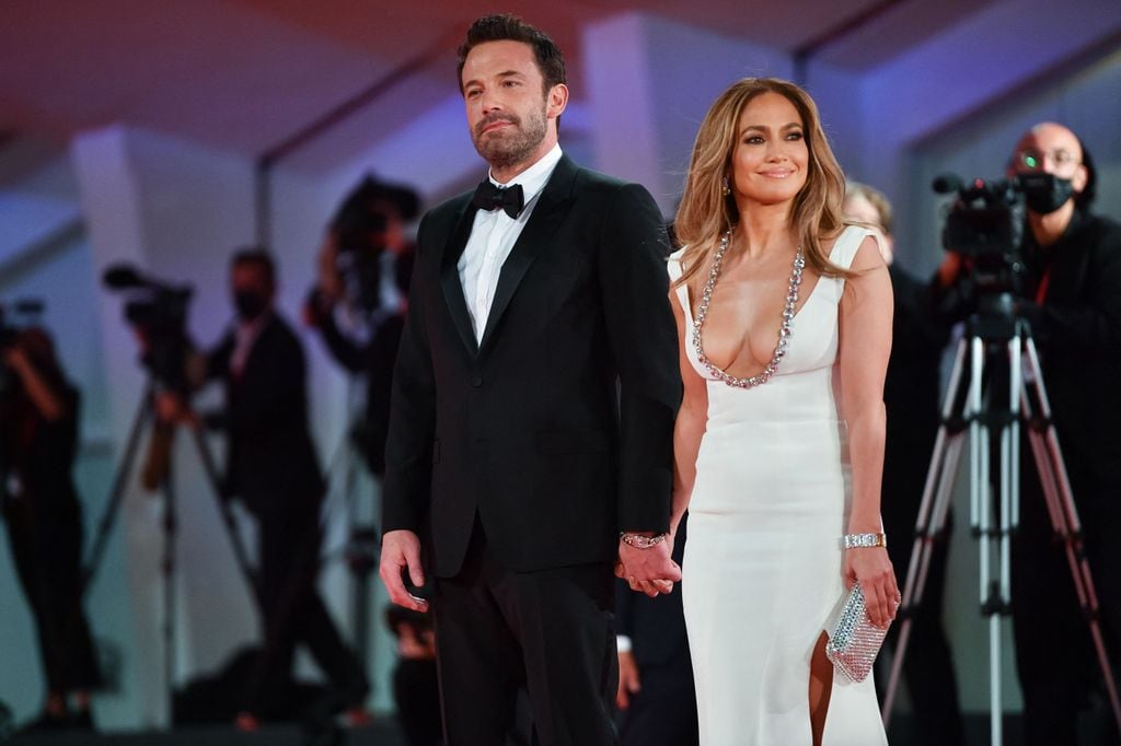 Ben Affleck y Jennifer Lopez en el Festival de Cine de Venecia en septiembre de 2021