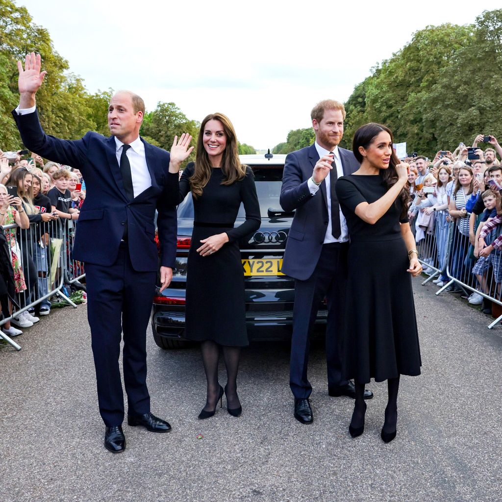 William and Kate reunite with Meghan and Harry following Queen’s death