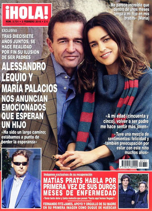 Alessandro Lequio y María Palacios anunciaron su próxima paternidad en la revista ¡HOLA!
