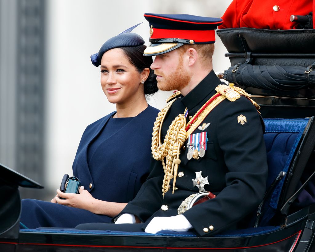 El príncipe Harry y Meghan Markle en el Trooping The Colour 2019