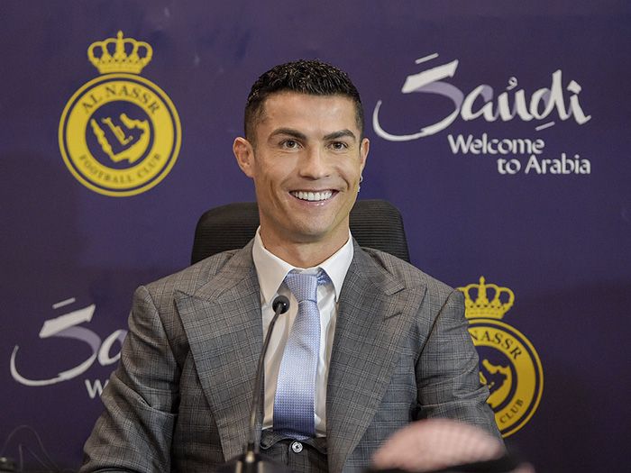 Cristiano Ronaldo en la rueda de prensa 